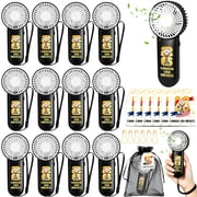 Natonhi 12 Pack Merchandise Mini Portable Fans Bulk 2026 World Soccer Fan Gift Set Battery Powered Small Personal Handheld Fan with Lanyard,Cards - Soccer Lover Gift
