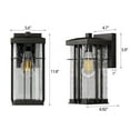 thumbnail image 4 of Outdoor Wall Lantern Exterior Porch Light Fixture Outside Garage Sconce Lighting Waterproof Farmhouse Wall Mount Carriage Lamp for House Patio Doorway, 4 of 9