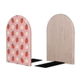 thumbnail image 2 of Lsque Strawberry Printed Wood Bookends,Non-Skid Bookend for Shelves,Heavy Duty Support Bookends,Non-Slip Foam Pads for Office, Home, and Library,1 Pair, 2 of 8