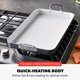 thumbnail image 4 of Greenpan X Bobby Flay Plancha Antiadherente De Doble Quemador De 18" X 11" Sartén Doble De Cerámica Sin Pfas Mangos De Acero Inoxidable Cocina De Doble Uso Fácil De Limpiar Apto Para Lavavajillas Y Ho, 4 of 5