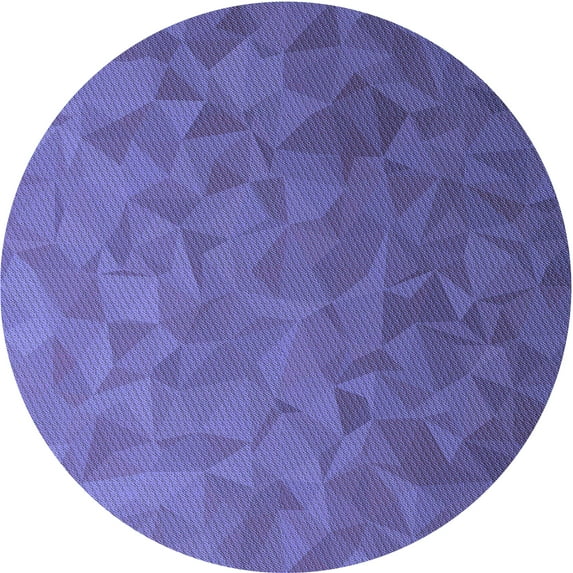 Ahgly Company Indoor Round Patterned Purple Amethyst Purple Area Rugs, 3' Round