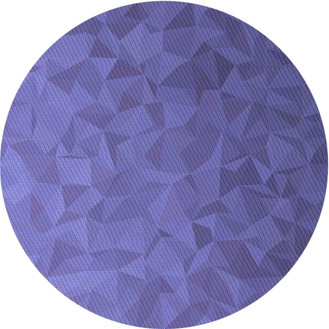 Ahgly Company Tapis Rond Lavable en Machine Intérieur Transitionnel Violet Améthyste Violet, 3 Pieds Rond