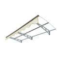 thumbnail image 4 of 79" x 34" Door/Window Awning Canopy - Crystal Polycarbonate & Aluminum Alloy with Valance for Concrete Walls, UV-Resistant & Waterproof, 4 of 7
