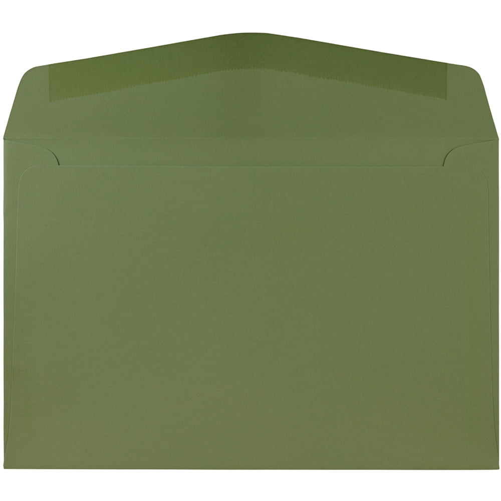 JAM Paper 6 x 9 Booklet Envelopes, Olive, 1000/Carton