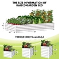 thumbnail image 2 of BeesClover Galvanized Raised Garden Bed, Large Outdoor Planter Box with Open Base & Safety Edge, Rustproof Steel for Vegetables, Flowers, Herbs, 2 of 9