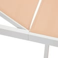 thumbnail image 5 of LeisureMod Outdoor Chaise Lounge Chair with a Square Fire Pit Table in Powder-Coated White Sling Fabric Seat Adjustable Reclining Positions for Backyard Marlin Collection Set of 2 in Light Brown, 5 of 21