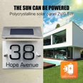 thumbnail image 1 of Número de puerta LED de advertencia de advertencia lámpara de placa de la puerta de la casa de la casa solar indicación de la luz placas de la puerta solar luz al aire libre, 1 of 7