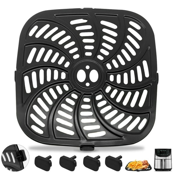 Air Fryer Replacement Tray for Gourmia GAF856 GAF826 Air Fryer, Nonstick 9.8''*9.8'' square Air Fryer Replacement Parts Rack Grill Pan Grill Plate Crisper Plate for Gourmia 8QT Air Fryer