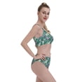 thumbnail image 6 of High Waisted Bikini Sets For Women, Abstract Cute Horse Flower Green Swimsuits Tummy Control, Two Pieces Bathing Suit, 6 of 8