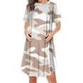 thumbnail image 2 of YHAJDS Maternity Dress for Photography V Neck Long Sleeve Side Slit Maxi Dress, 2 of 3