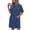 A120 Blue, variant on Women's Vintage Polka Dot Print T Shirt Dress Short Sleeve Crew Neck Knee Length Loose A Line Dress with Pockets Casual Summer Sun Dress Stylish Breathable Daily Dress