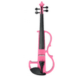 thumbnail image 3 of Tcbosik 4/4 Silent Electric Violin with Headphone and Connecting Line, Full Size String Instrument with Case, Bow and Rosin for Beginner, Pink, 3 of 11