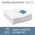 thumbnail image 2 of TOWN & COUNTRY BASICS 4-Piece Waffle Woven Terry Stripe Washcloth Set, 13"x13", 100% Cotton, Quick Dry, White, 2 of 8