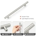 thumbnail image 3 of knobelite 5 Pack 192mm(7.5inch) Hole Centers Cabinet Handles Stainless Steel Kitchen Cabinet Door Handles and Pulls Cabinet Knobs Length 256mm(10inch) Brushed Nickel, 3 of 6