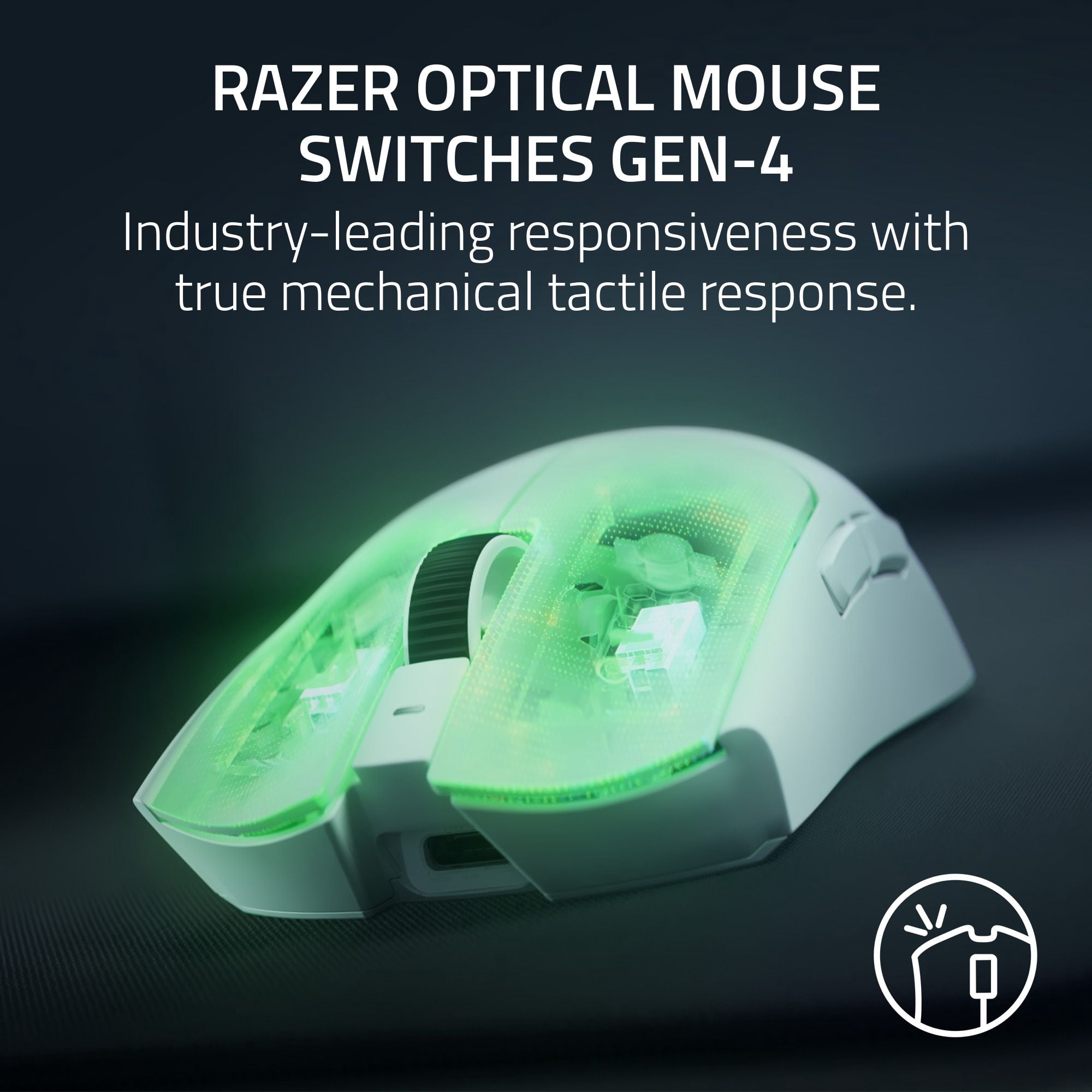 Razer Viper V4 Pro Wireless Gaming Mouse – 50g Ultra Lightweight, 50K DPI Optical Sensor, 8K Polling Rate, USB-C Charging – White