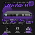 thumbnail image 2 of Switch gestionado EnGenius EWS7952P-FIT de 48 puertos Gigabit PoE+ 410 W, 2 of 6