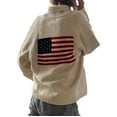 thumbnail image 2 of Pyhlmscde Cardigan Sweaters for Women Women American Flag Cardigan Sweaters Y2k Long Sleeve Open Front Button Down Cardigans USA Flag Knitwear,American Flag Sweater, Flag Sweaters for Women, 2 of 7