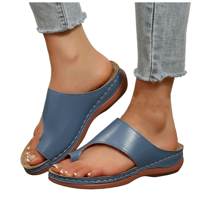Orthopedic Sandals for Women 2025 Comfortable Arch Support Walking Flip Flops Arch Support Dress Slides