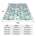 thumbnail image 3 of Honeii Floral In Blue Print Fleece Blanket - Throw Blanket for Bed, Sofa, Couch, Camping, and Travel , Microplush Ultra Soft Warm Blanket-50"x40", 3 of 7