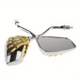 thumbnail image 3 of 2Pcs (Left & Right) Universal Motorcycle Rear Mirror Chrome Motorbike Skeleton Skull Hand Claw Rearview Scooter Mirror green, 3 of 6