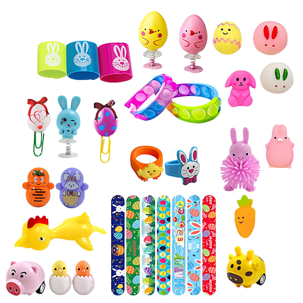 Hersfrd 120 Pcs Basket Stuffers Fillers Easter Eggs for Kids Girls Boys (Style A)