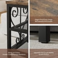 thumbnail image 4 of Shoe Storage Bench with Double Tier Shelf, Industrial Entryway Bench with Rustic Wood Top & Metal Frame for Shoes, Boots, Baskets, Space-Saving Organizer for Hallway, Living Room, Bedroom, Brown, 4 of 5