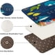 thumbnail image 5 of Juego de cortina de ducha con diseño de conchas marinas de playa, tapa de inodoro y alfombras antideslizantes, juego de 4 cortinas de ducha con diseño de estrellas de mar y 12 ganchos, juego de baño, 5 of 7
