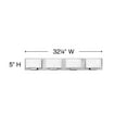 thumbnail image 4 of 4 Light Bath Vanity In Modern Style 32.25 Inches Wide By 5 Inches High-Brushed Nickel Finish-Halogen Lamping Type Hinkley Lighting 53554Bn, 4 of 5