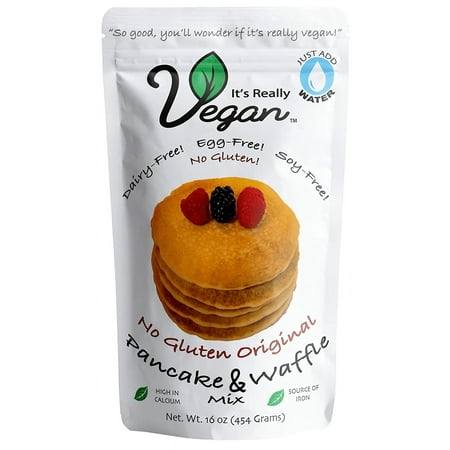 It s Really Vegan Gluten-Free Pancake & Waffle Mix | Dairy Free Egg Free and Soy Free Mix Pancake Waffle | Serving Size 1/3 Cup Mix (40g) (Gluten-Free)