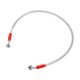 thumbnail image 1 of 65cm 25.59 "10mm ID Motocicleta Línea de freno hidráulico Tubo de manguera de aceite 28 ° 0 ° Cable trenzado de acero inoxidable para ATV Motocross Sport Bikes Silver Tone, 1 of 1