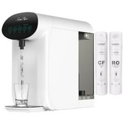 UV Purification Countertop Reverse Osmosis System, SimPure RO Water Filtration System, 170 OZ Capacity | 4: 1 Pure to Drain | CF & RO Replacement Cartridges | SGS Test | 4 Stage | Y7P-W