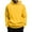 Yellow #218, variant on Godokuleh Mens Casual Cotton Fleece Hooded Collar Drawstring Hoodies Pullover Sweatshirts Casual Long Sleeve Shirts with Pocket Vermilion M