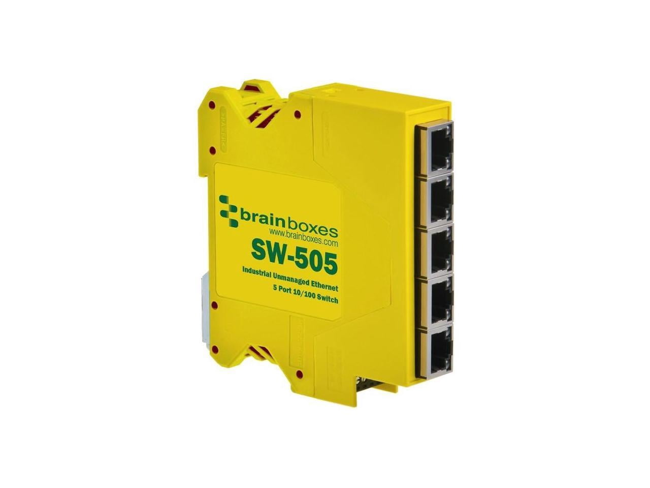 Brainboxes SW-505 Industrial Compact Ethernet 5 Port Switch DIN Rail Mountable