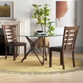thumbnail image 2 of Costway Wooden Dining Chairs Set of 2 with Upholstered Seat & Rubber High Back Brown, 2 of 8