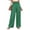 Green, variant on Women High Waisted Wide Leg Pants Vintage Polka Dot Print Elastic Waistband Flowy Casual Trousers for Daily Vacation