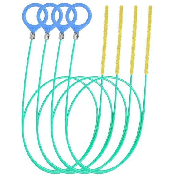 4Pieces Plastic Drain Cleaning Tool Flexible Spirals Rods for Shower Sink Tub Hair Clog Removal Efficient Cleaner