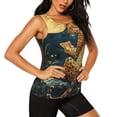thumbnail image 2 of Lsque Leopard Reading Tarot Cards Printed Workout Tank Tops for Women, Athletic Sports Tank Tops, Compression Sleeveless Dry Fit Shirts,Sleeveless Yoga Shirt-XX-Large, 2 of 9