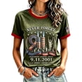 thumbnail image 6 of ZCNKMX Women's Never Forget 911 Memorial T Shirt We Will Never Forget 9/11 Tee American Flag Patriotic Crewneck Shirt Blue XL, 6 of 8