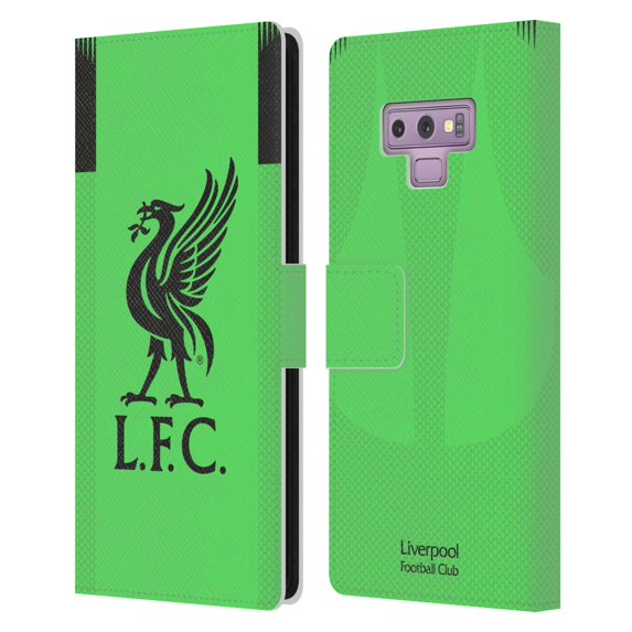 Head Case Designs Officially Licensed Liverpool Football Club 2019/20 Kit Away Goalkeeper Leather Book Wallet Case Cover Compatible with Samsung Galaxy Note9 / Note 9