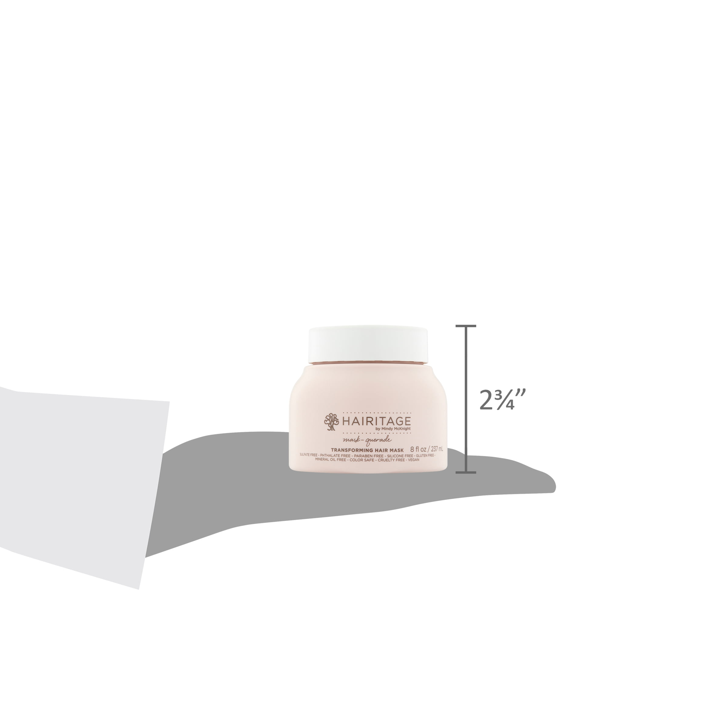 Hairitage Mask-Querade Moisturizing Argan Oil Hair Mask with Aloe for Dry Damaged Hair + Anti Frizz, Color Safe, 8oz