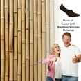 thumbnail image 3 of Cosyfeel Mens or Women Unisex No Show Socks Non Slip Bamboo Low Cut Casual Socks (Pairs of 6) (Dark Brown, Medium), 3 of 8