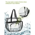thumbnail image 2 of Luxtrada Clear Bag Stadium Approved, Clear Stadium Bag for Women and Men, Clear Tote Bag for Festival Work Sport (Gray), 2 of 8