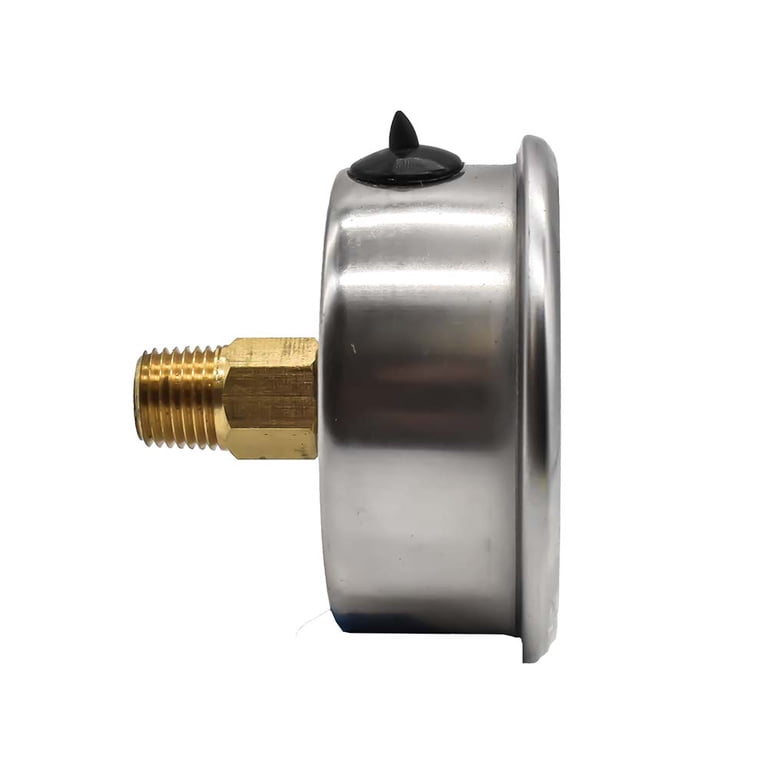 Manómetro De Aceite De 1500 PSI Con Esfera De 2-1/2" Y Conexión 1/4 NPT Trasera - Ideal Para Talleres