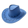 thumbnail image 3 of Sombrero de Vaquero Yinane Accesorio Disfraz Occidental 58cm Blanco, 3 of 5
