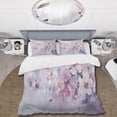 thumbnail image 2 of Designart "Purple Dreamy Flowers I" Abstract Botanicals Bedding Covert Set - Modern Purple Abstract Bed Set With 2 Shams, 2 of 6