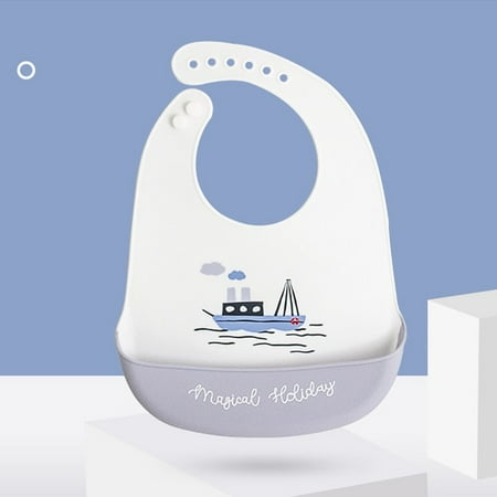 

QWZNDZGR Cartoon Animal Baby Bibs Waterproof Soft Silicone bibs burp cloths Baby Girl Boy Feeding Stuff Printed Adjustable Kids Children