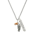 thumbnail image 1 of Delight Jewelry Silvertone Toucan Silvertone Sisters Best Friends Forever Bar Charm Necklace, 23", 1 of 4