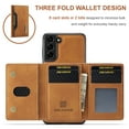 thumbnail image 3 of ELEHOLD Wallet Case for Samsung Galaxy S24, Premium Vegan Leather Soft TPU Magnetic Detachable Card Holders Kickstand Function Shockproof Full Protection for Samsung S24,
Brown, 3 of 11