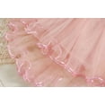 thumbnail image 5 of XQYLOS Floral Tulle Princess Dress for Toddler Girls - Ruched Flower Party Dress with Puff Sleeves, First Birthday Christening Pageant Outfit for Babys 12-24 Months, 5 of 7