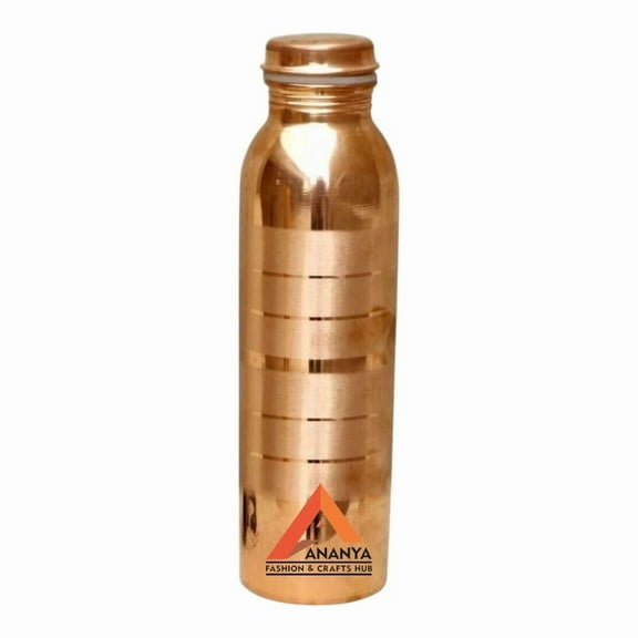 Copper Water Bottle Silvertouch Finish Water Vacuum Flask Health Benefits 1 Ltr For Ayurveda Health Benefits